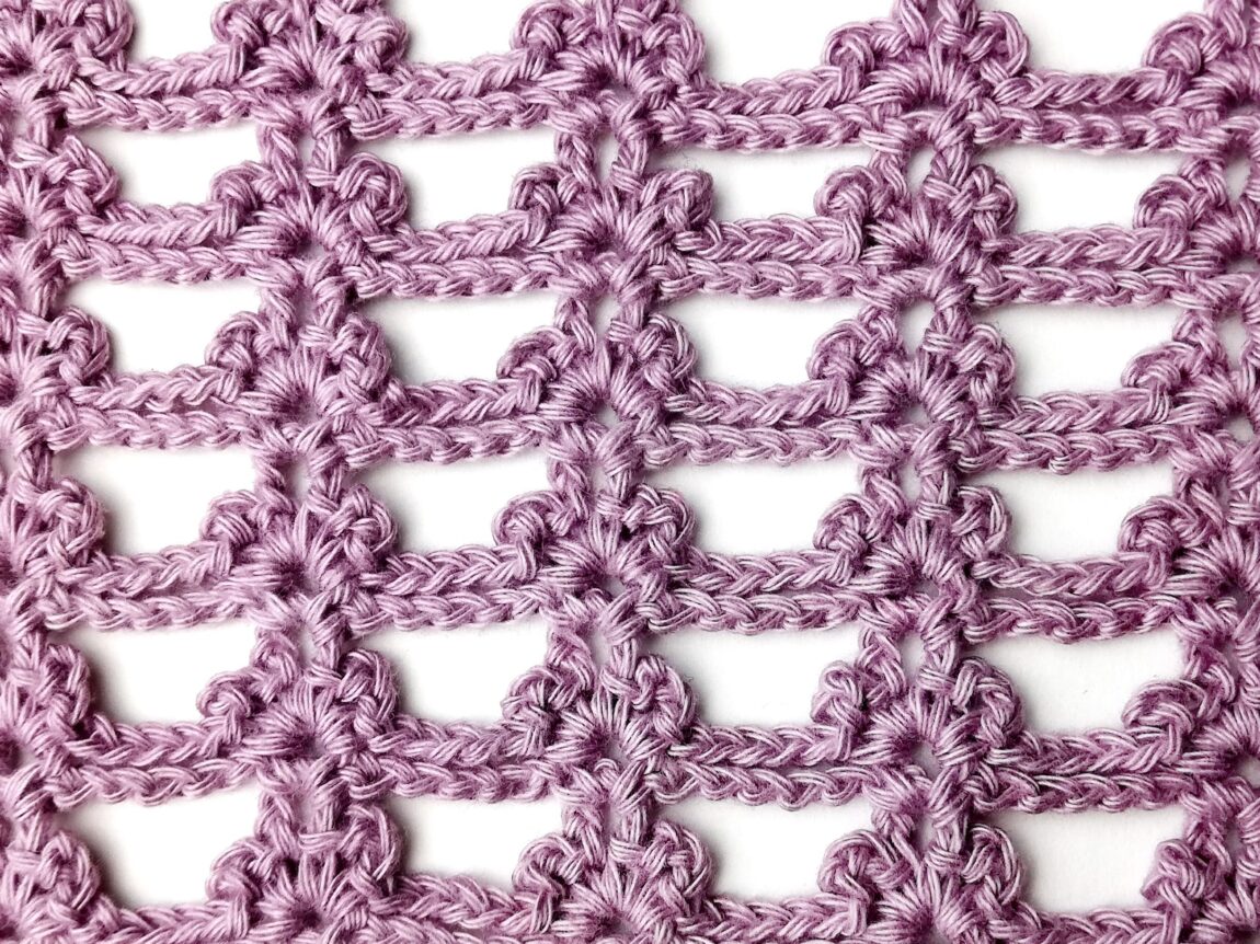 Crochet stitch tutorial: Honeysuckle stitch