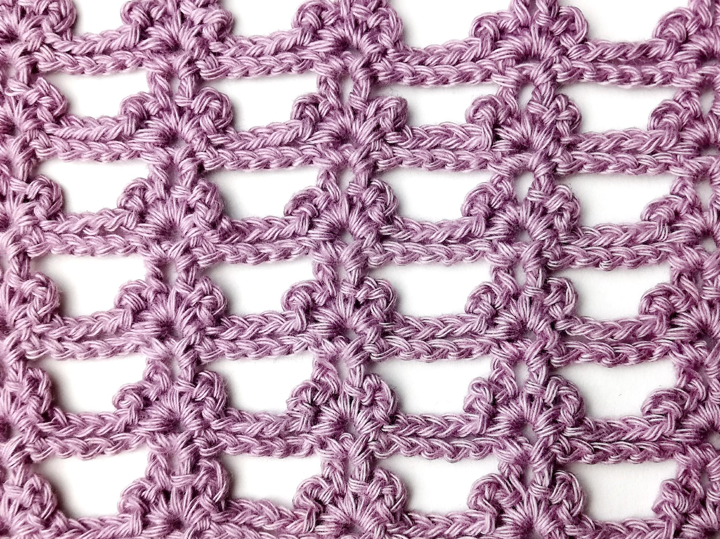 Crochet stitch tutorial: Honeysuckle stitch