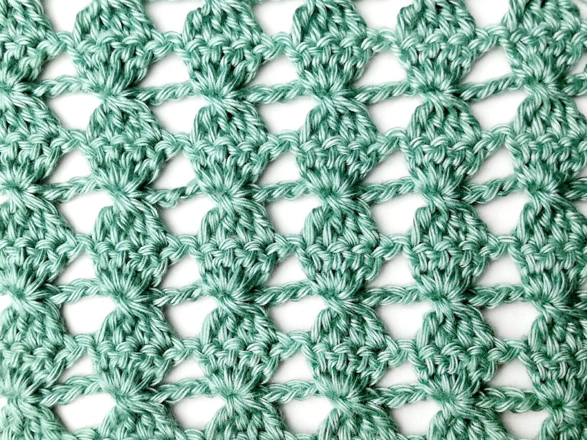 Crochet stitch tutorial: Lacy stacked leaf stitch