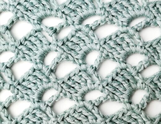 Crochet stitch tutorial: Large tilted squares stitch