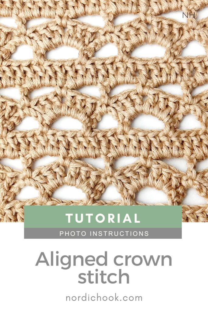 Crochet stitch tutorial: Aligned crown stitch