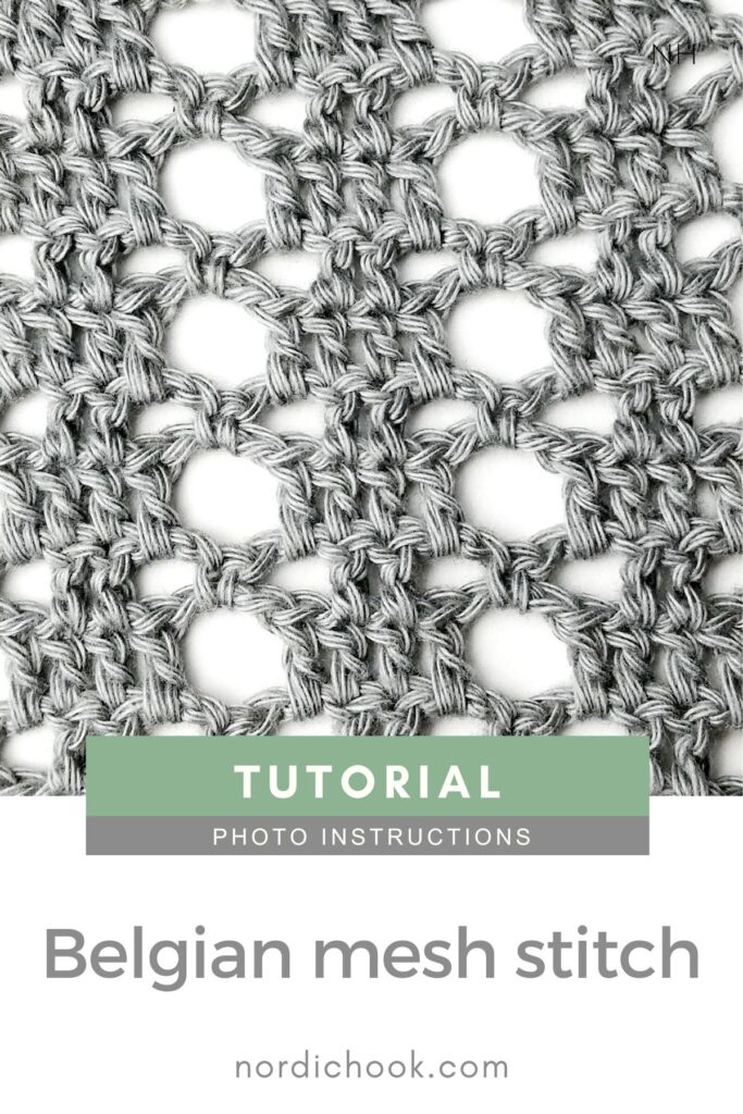 Crochet stitch tutorial: Belgian mesh stitch