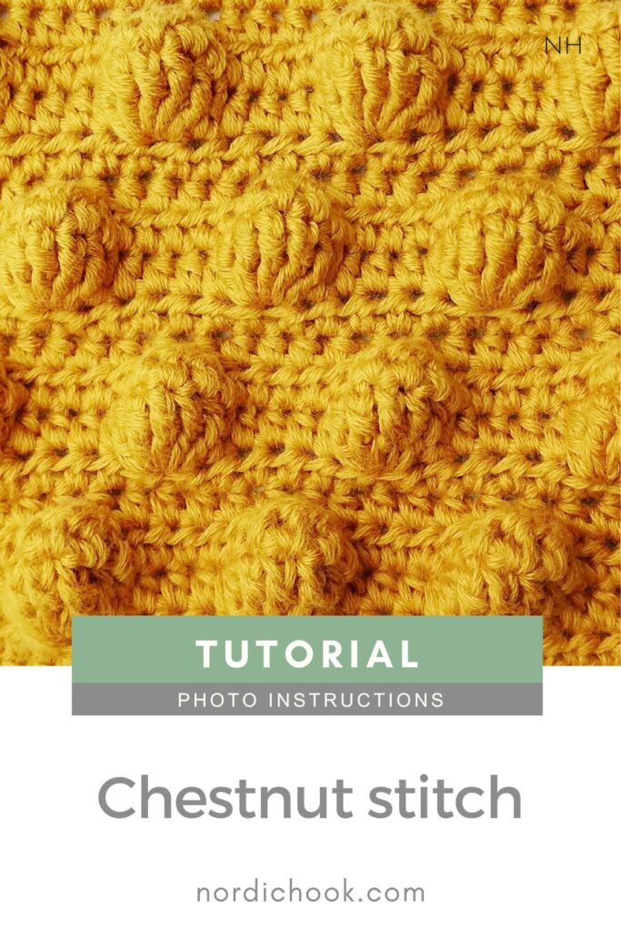 Crochet stitch tutorial: Chestnut stitch