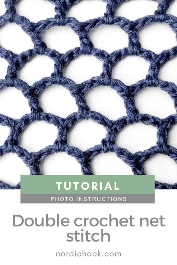 Crochet stitch tutorial: Double crochet net stitch