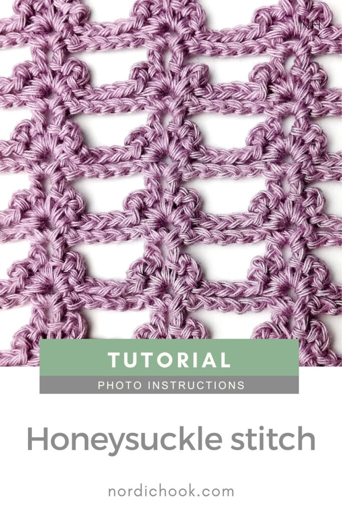 Crochet stitch tutorial: Honeysuckle stitch