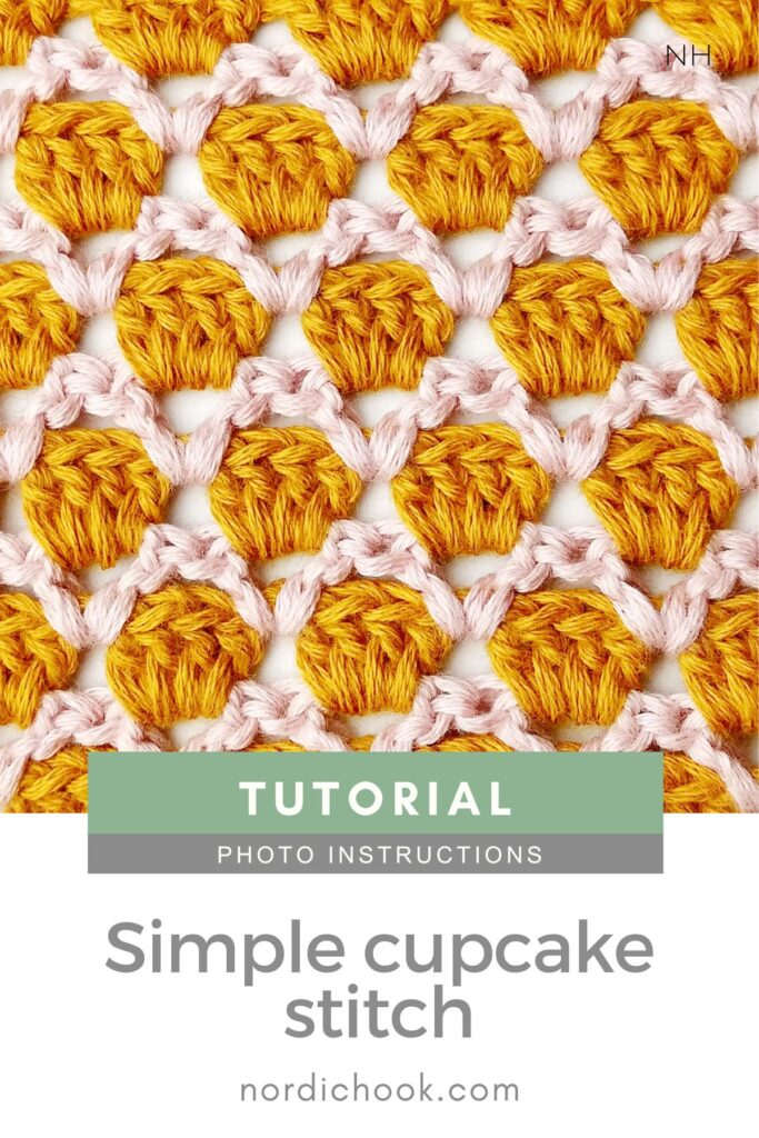 Crochet stitch tutorial: Simple cupcake stitch