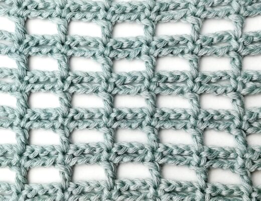 Crochet stitch tutorial: Striped mesh stitch