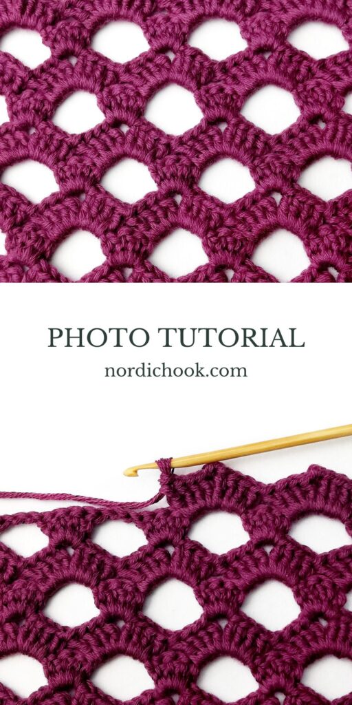 Crochet stitch tutorial: Large lacy zigzag stitch