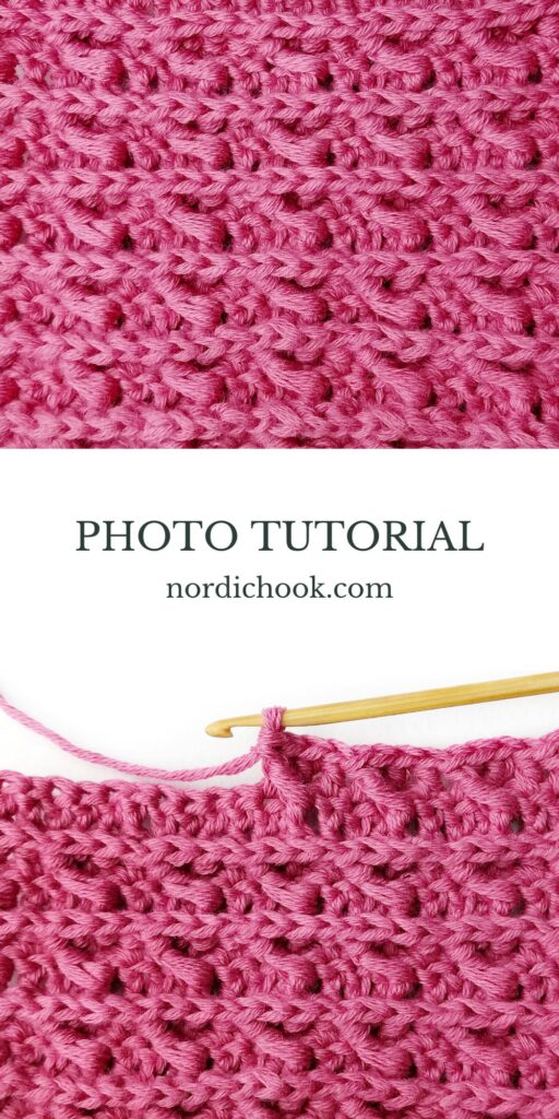 Crochet stitch tutorial: Ridged crossed ripple stitch