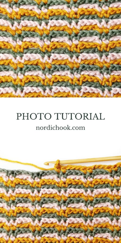 Crochet stitch tutorial: Broken stripes stitch