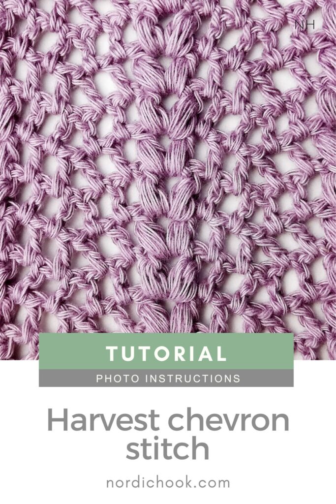 Crochet stitch tutorial: Harvest chevron stitch