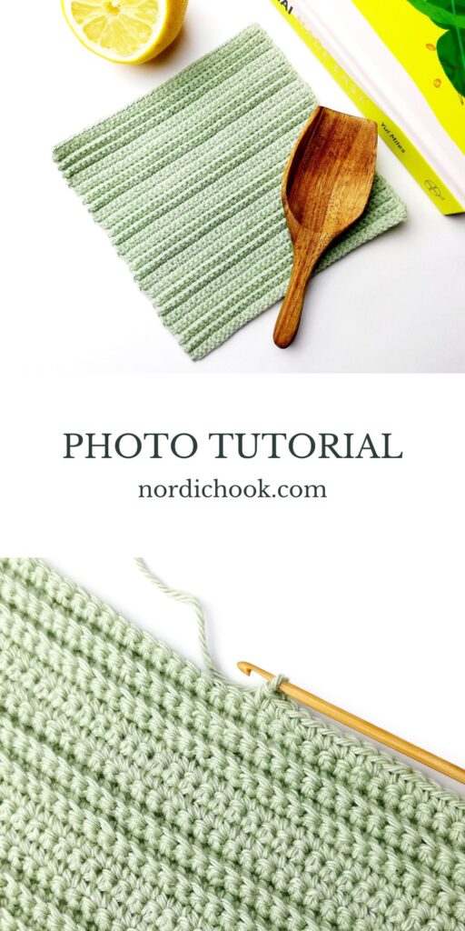 Free crochet pattern and tutorial: Crochet dishcloth Betty