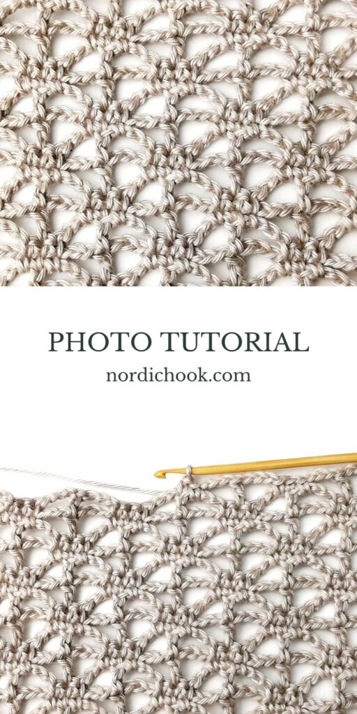 Crochet stitch tutorial: Mini lacy spider stitch