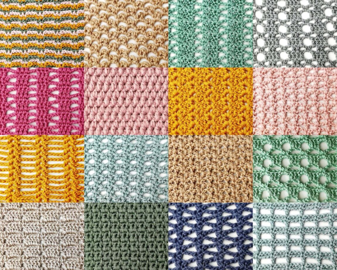 20 unique crochet stitches for beginners step-by-step