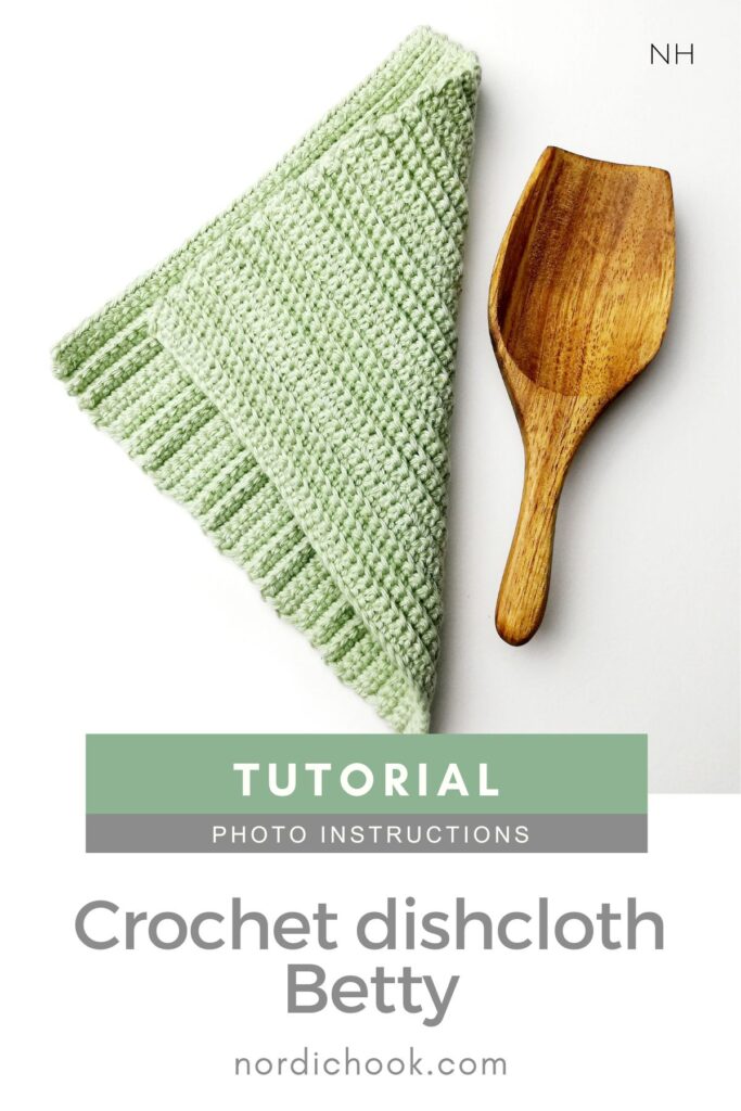 Free crochet pattern and tutorial: Crochet dishcloth Betty