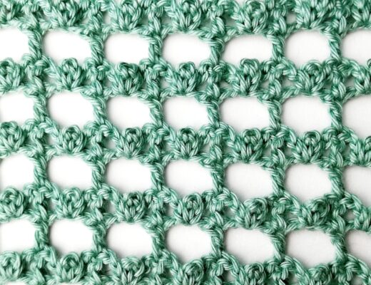 Crochet stitch tutorial: Lacy aligned picot stitch