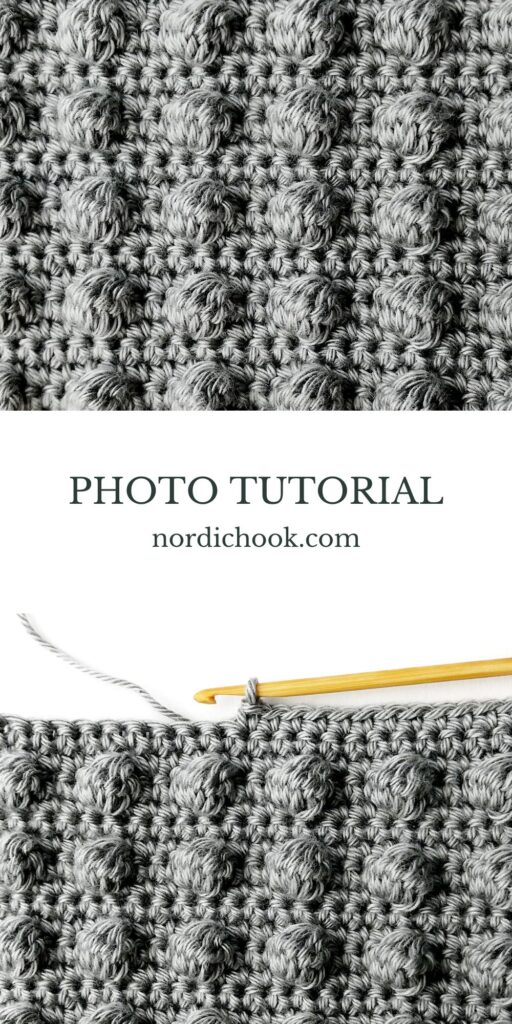 Crochet tutorial: Aligned bobble stitch