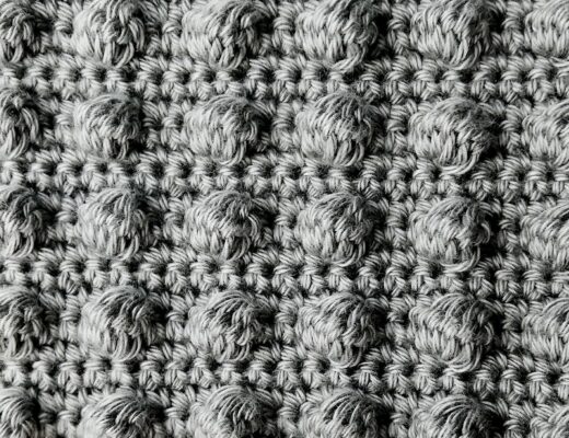 Crochet tutorial: Aligned bobble stitch
