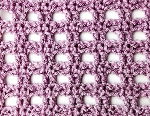 Crochet stitch tutorial: Double mesh stitch