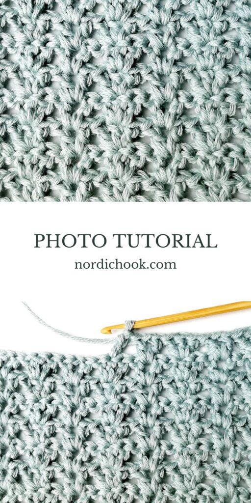Crochet stitch tutorial: Three and two stitch