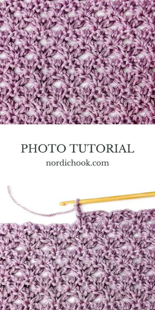 Crochet stitch tutorial step-by-step: Verbena stitch