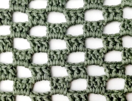 Crochet stitch tutorial: Checkered net stitch