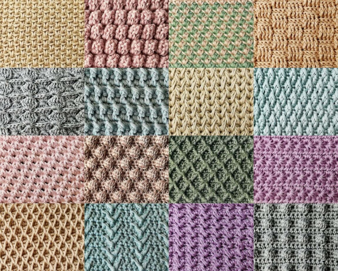40 thick crochet stitches step-by-step