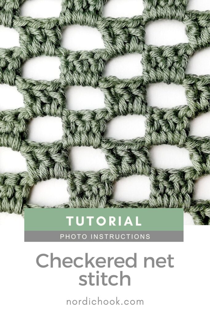 Crochet stitch tutorial: Checkered net stitch