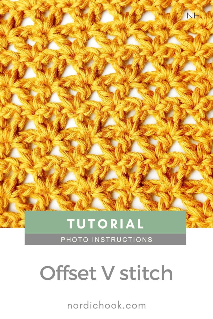 Crochet stitch tutorial: Offset V stitch