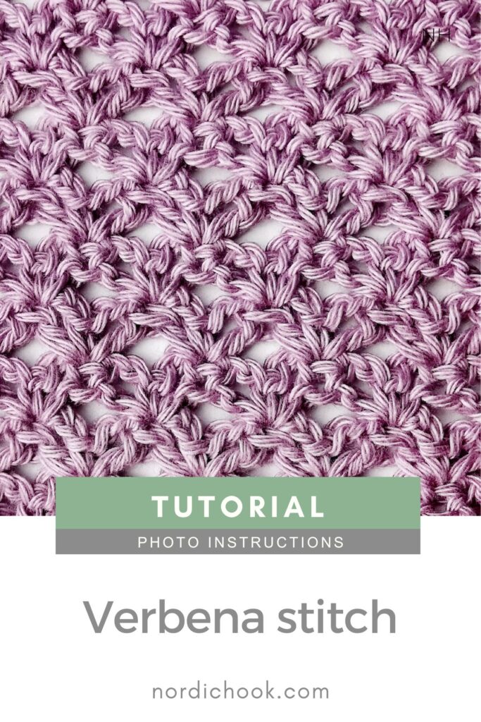 Crochet stitch tutorial step-by-step: Verbena stitch