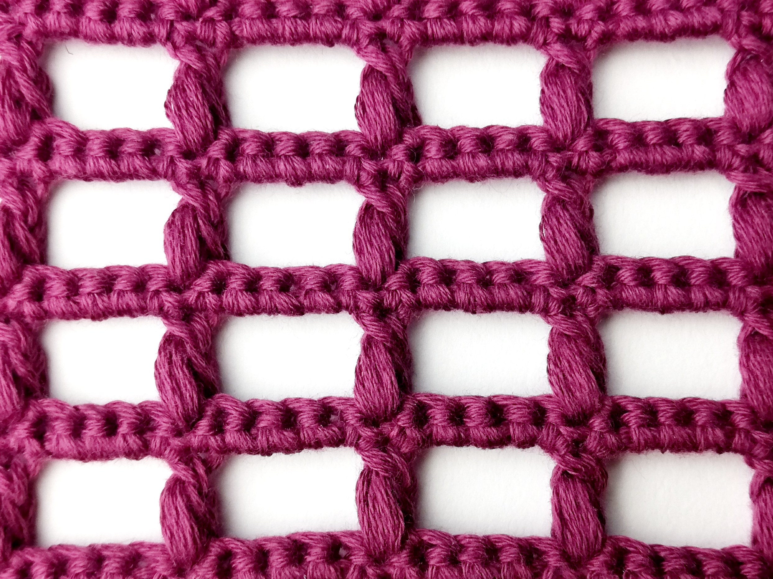 Crochet stitch tutorial: Stacked puff grid stitch