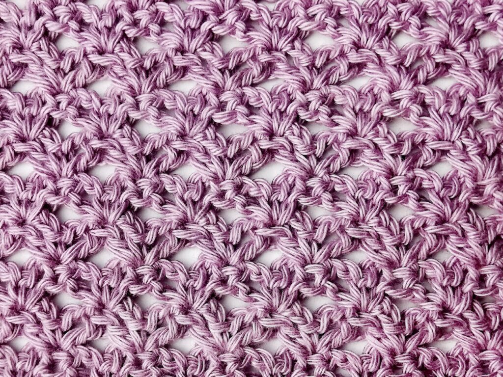 Crochet stitch tutorial step-by-step: Verbena stitch