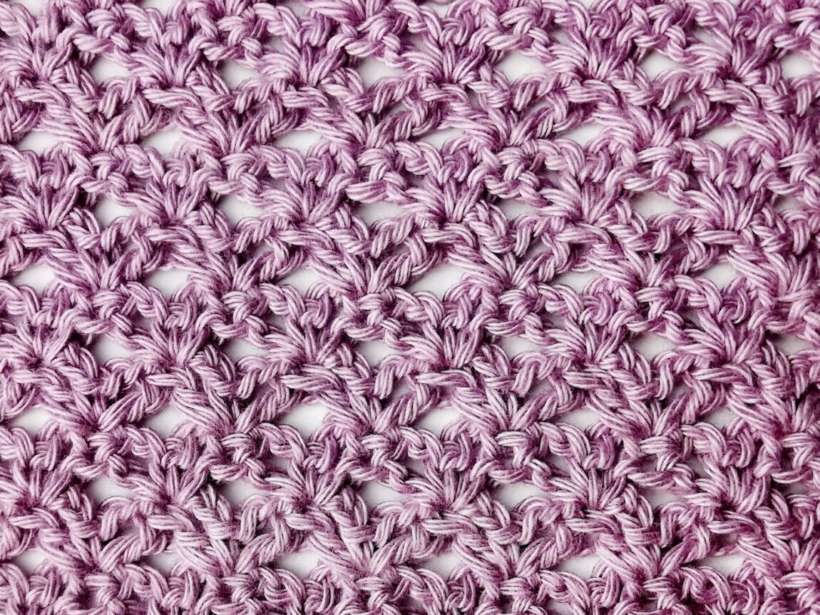 Crochet stitch tutorial step-by-step: Verbena stitch