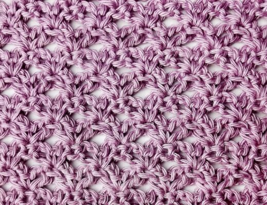 Crochet stitch tutorial step-by-step: Verbena stitch