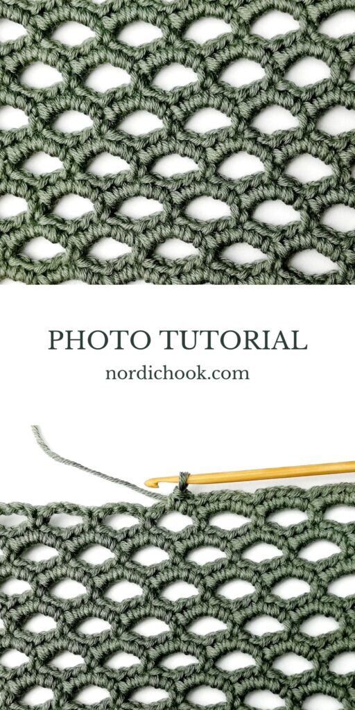 Crochet stitch photo tutorial: Eyelet stitch