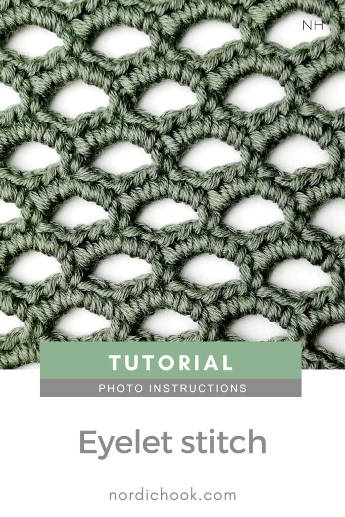 Crochet stitch photo tutorial: Eyelet stitch