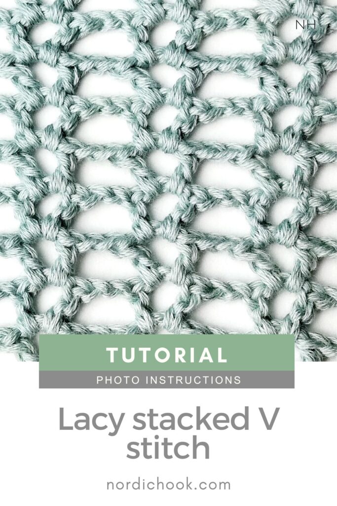 Crochet stitch photo tutorial: Lacy stacked V stitch
