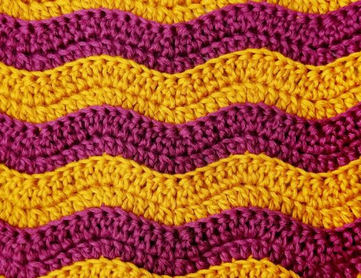Crochet stitch step-by-step photo tutorial: Ridged ripple stitch
