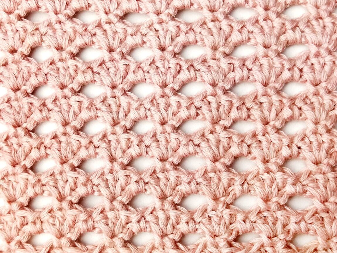Crochet stitch step-by-step photo tutorial: Shell eyelet stitch
