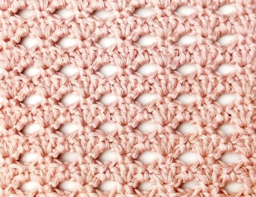 Crochet stitch step-by-step photo tutorial: Shell eyelet stitch