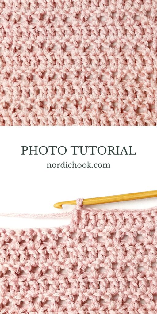 Crochet stitch step-by-step photo tutorial: Striped boxed V stitch