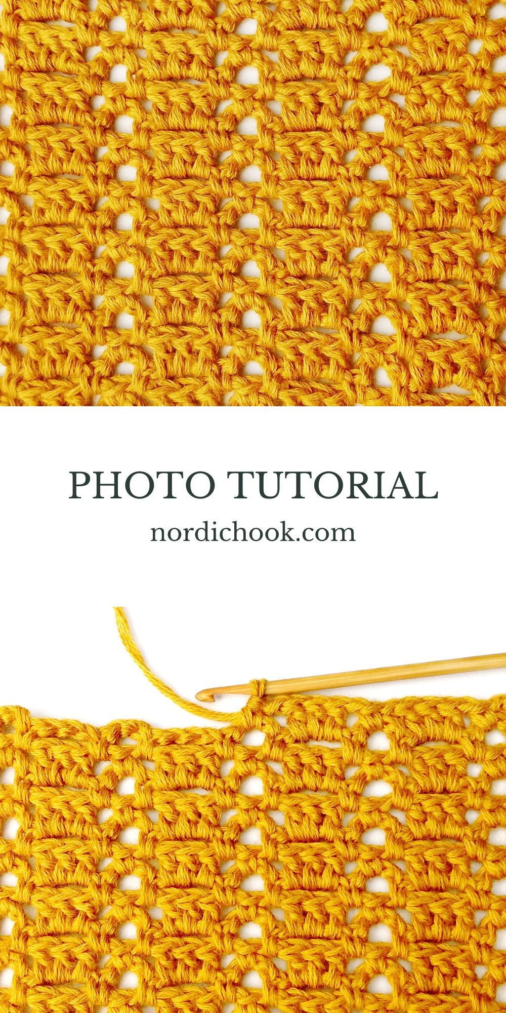 Chained block stitch - Nordic Hook - Free crochet stitch tutorial