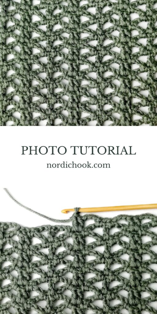 Crochet stitch step-by-step photo tutorial: Lacy spider column stitch