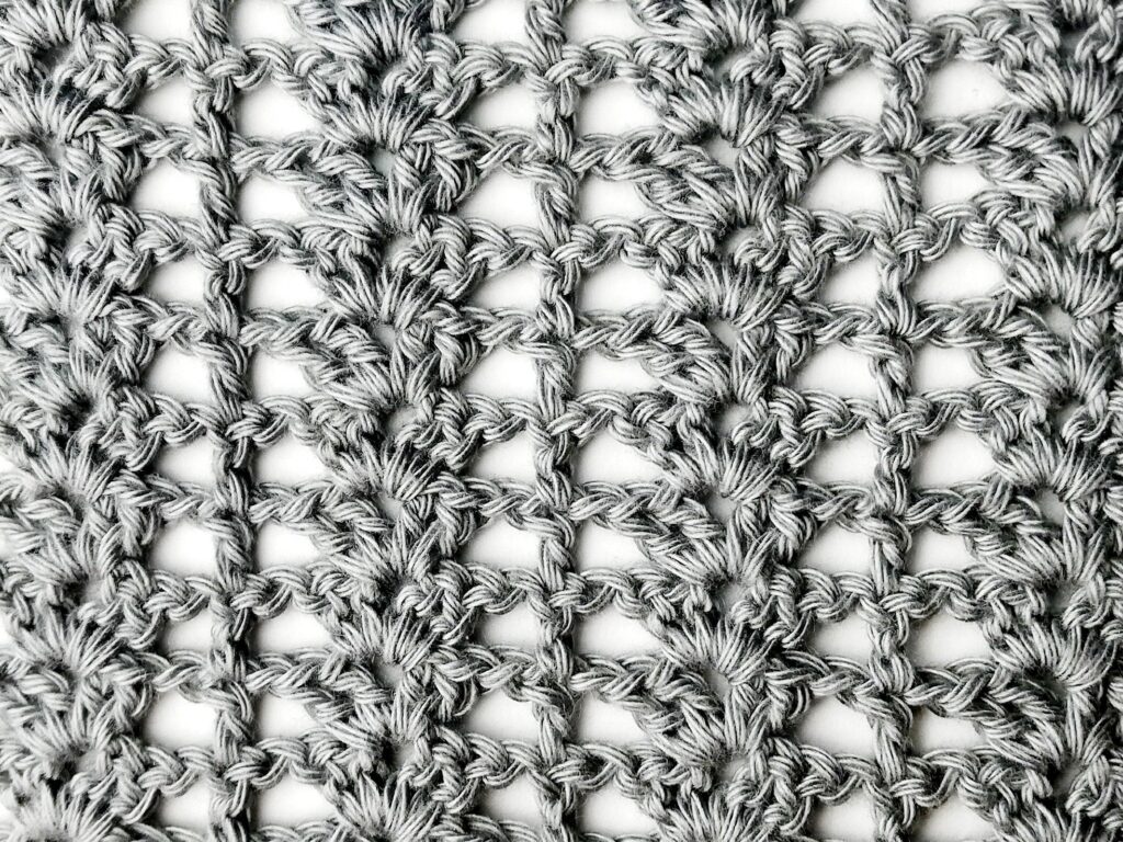 Crochet stitch step-by-step photo tutorial: Braid and mesh stitch