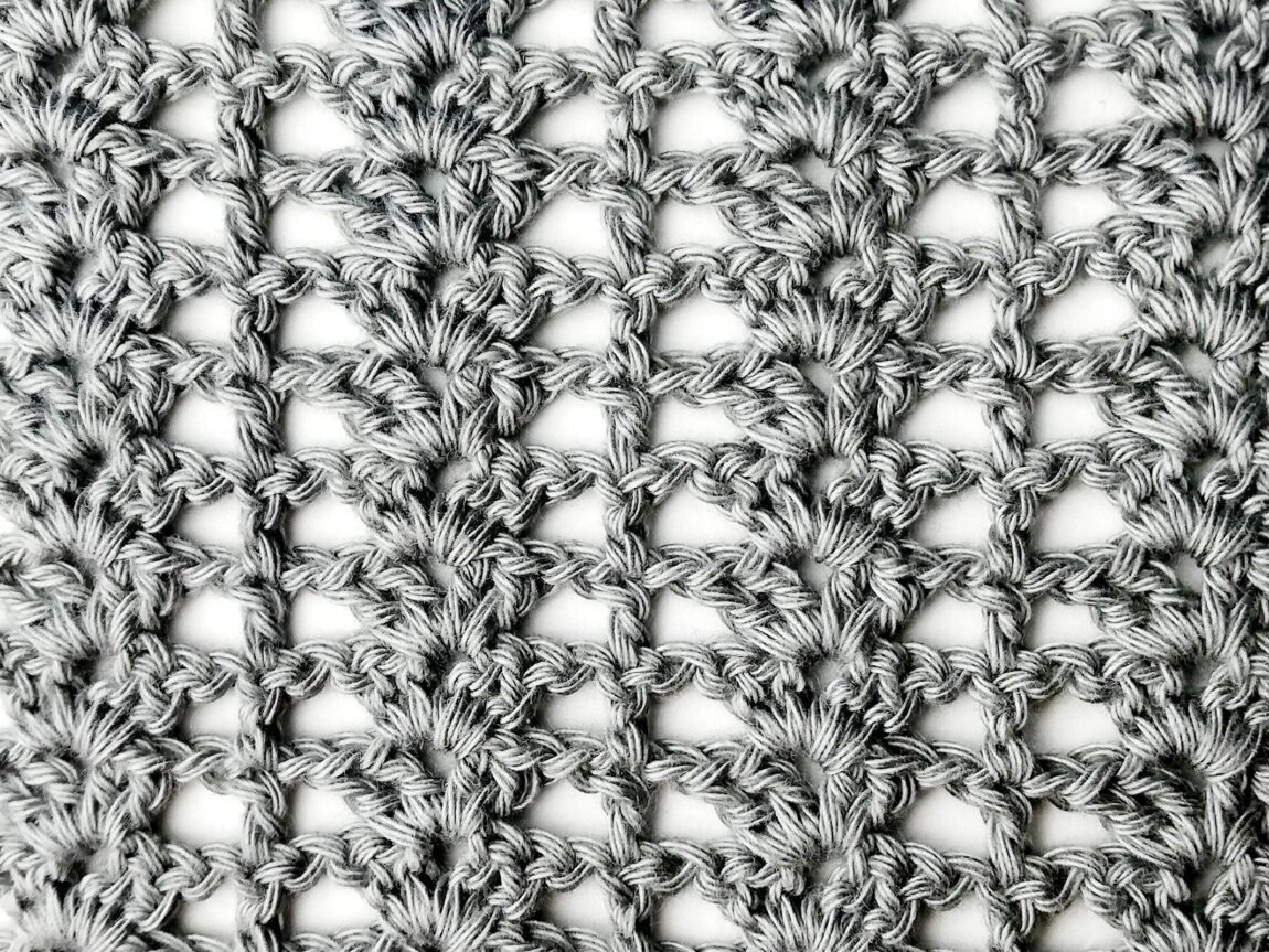 Crochet stitch step-by-step photo tutorial: Braid and mesh stitch