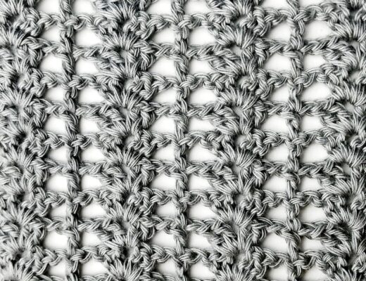 Crochet stitch step-by-step photo tutorial: Braid and mesh stitch
