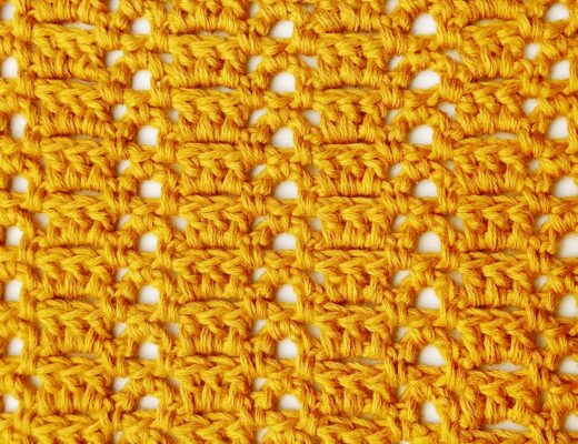 Crochet stitch step-by-step photo tutorial: Chained block stitch
