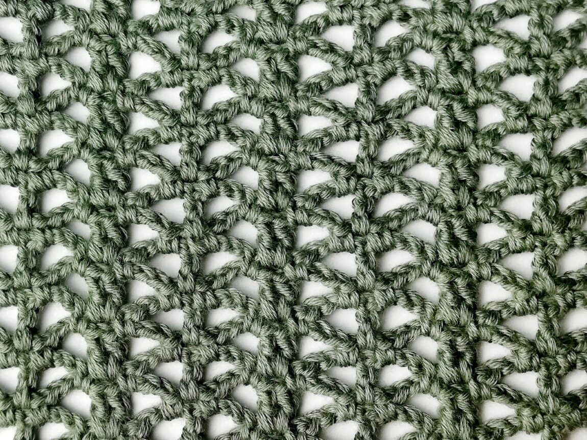 Crochet stitch step-by-step photo tutorial: Lacy spider column stitch