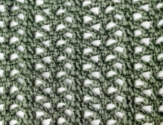 Crochet stitch step-by-step photo tutorial: Lacy spider column stitch