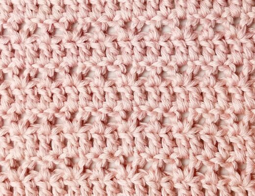 Crochet stitch step-by-step photo tutorial: Striped boxed V stitch